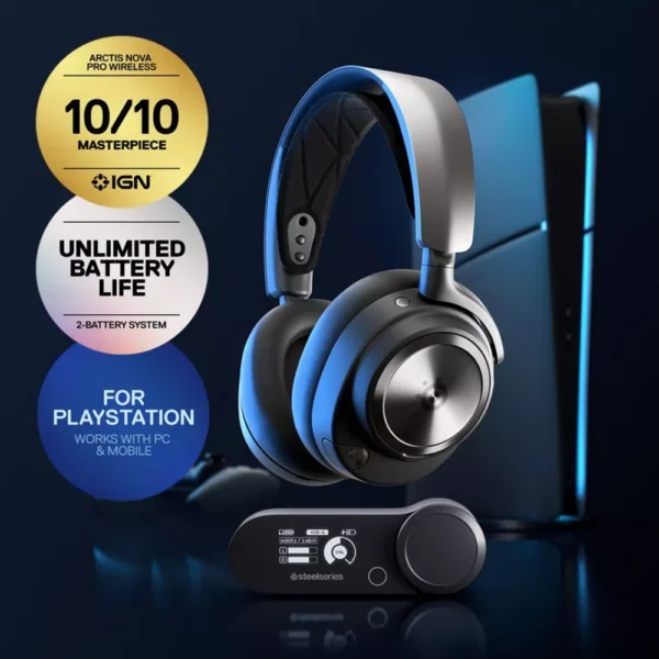 Auricular gamer STEELSERIES Arctis Nova Pro Wireless PS5 PC Exclusivo - Imagen 3