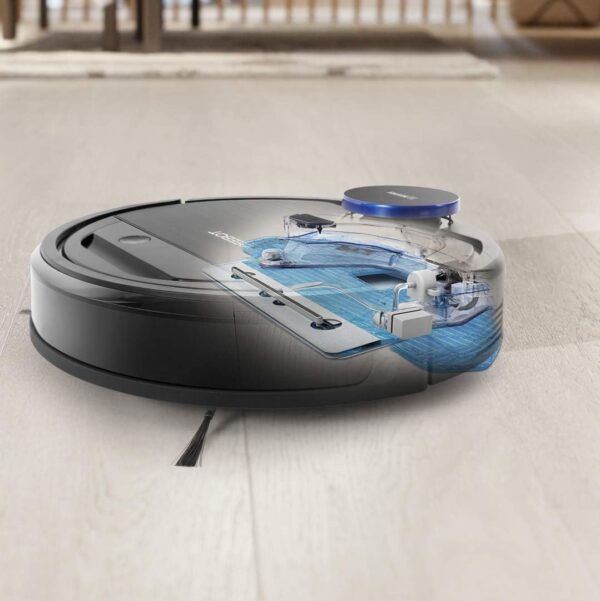 ECOVACS Deebot OZMO 930 - Robot Aspirador 4 en 1: barre, aspira, pasa mopa y friega, mapeo inteligente láser, compatible con Alexa, App, Wifi, reanuda limpieza tras recarga, reporte por voz, alfombras - Imagen 5