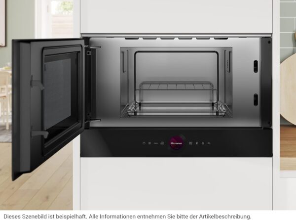 Bosch Microondas Integrable, 60 cm, 21 litros, 900 W, Grill, Electrónica TFT TouchControl, InnoWave, Negro, BEL7321B1 - Imagen 4