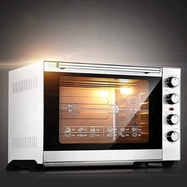 CAZARU Horno eléctrico de Mesa 60L Horno eléctrico Multifuncional para Horno Tostador de Pan de Pizza con Horno eléctrico asador 59.5 * 36.5 * 38.5cm - Imagen 2