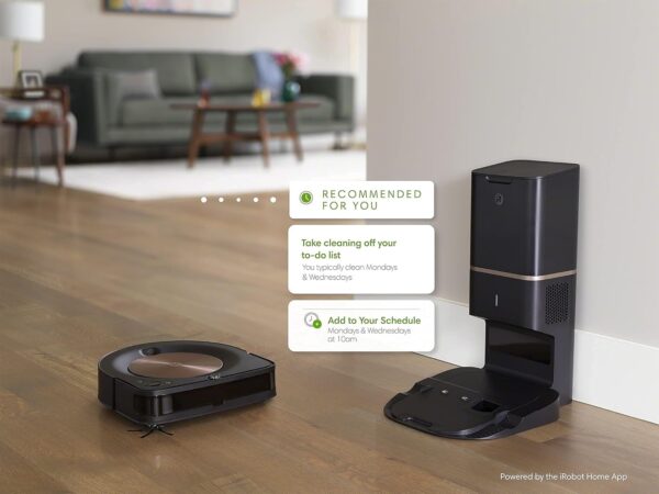 iRobot Robot Aspirador Roomba s9+ Conectado a WiFi con Vaciado automático - Tecnología PerfectEdge® con Cepillo para Esquinas y Dos cepillos de Goma Multisuperficie más Anchos - Aumento de Potencia - Imagen 2