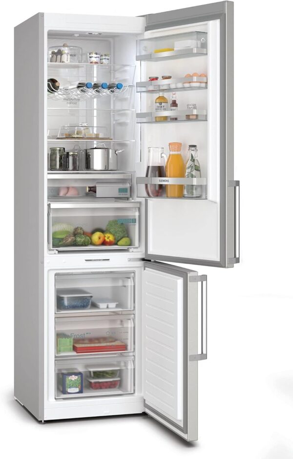 Siemens KG39NAICT iQ500 - Frigorífico y congelador inteligente (203 x 60 cm, 260 L de refrigeración + 103 L de congelación, frescor prolongado HyperFresh [Clase de eficiencia energética C] - Imagen 3