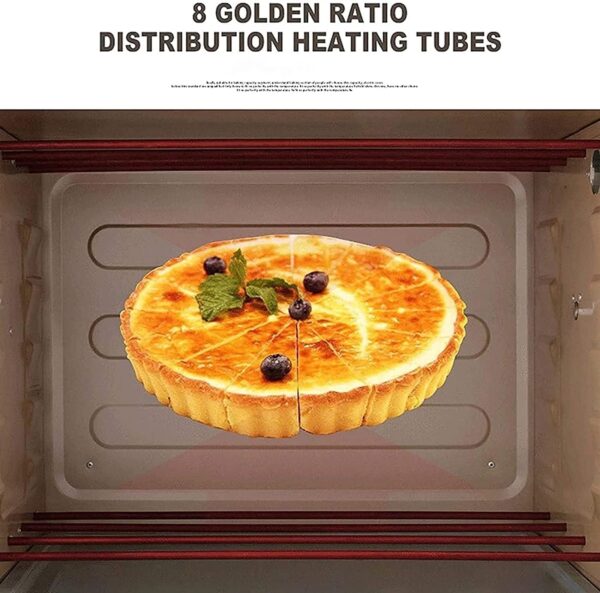 CAZARU Horno eléctrico de Mesa 60L Horno eléctrico Multifuncional para Horno Tostador de Pan de Pizza con Horno eléctrico asador 59.5 * 36.5 * 38.5cm - Imagen 5