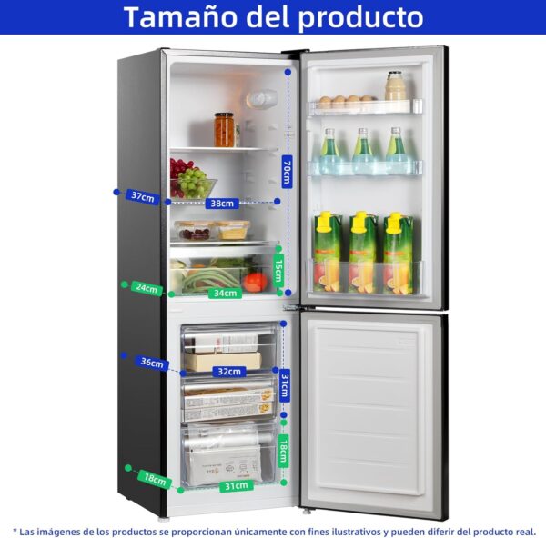 CHiQ FBM157L42 - Frigorífico Combi independiente 157L, 144 cm de alto, 47 cm de ancho, 39 db, compresor con 12 años de garantía [Clase de eficiencia energética E] - Imagen 5